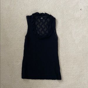 Black mesh lace tank top